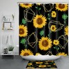 Sunflower Abstract Black Shower Curtain: A Bold Statement For Your Bathroom
