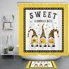 Sunflower Bee Gnome Shower Curtain Rustic Farmhouse Funny Bathroom Decorations