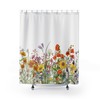 Sunflower Boho Bathroom Decor - Botanical Floral Shower Curtain, Nature Theme, Unique Home Decor Idea