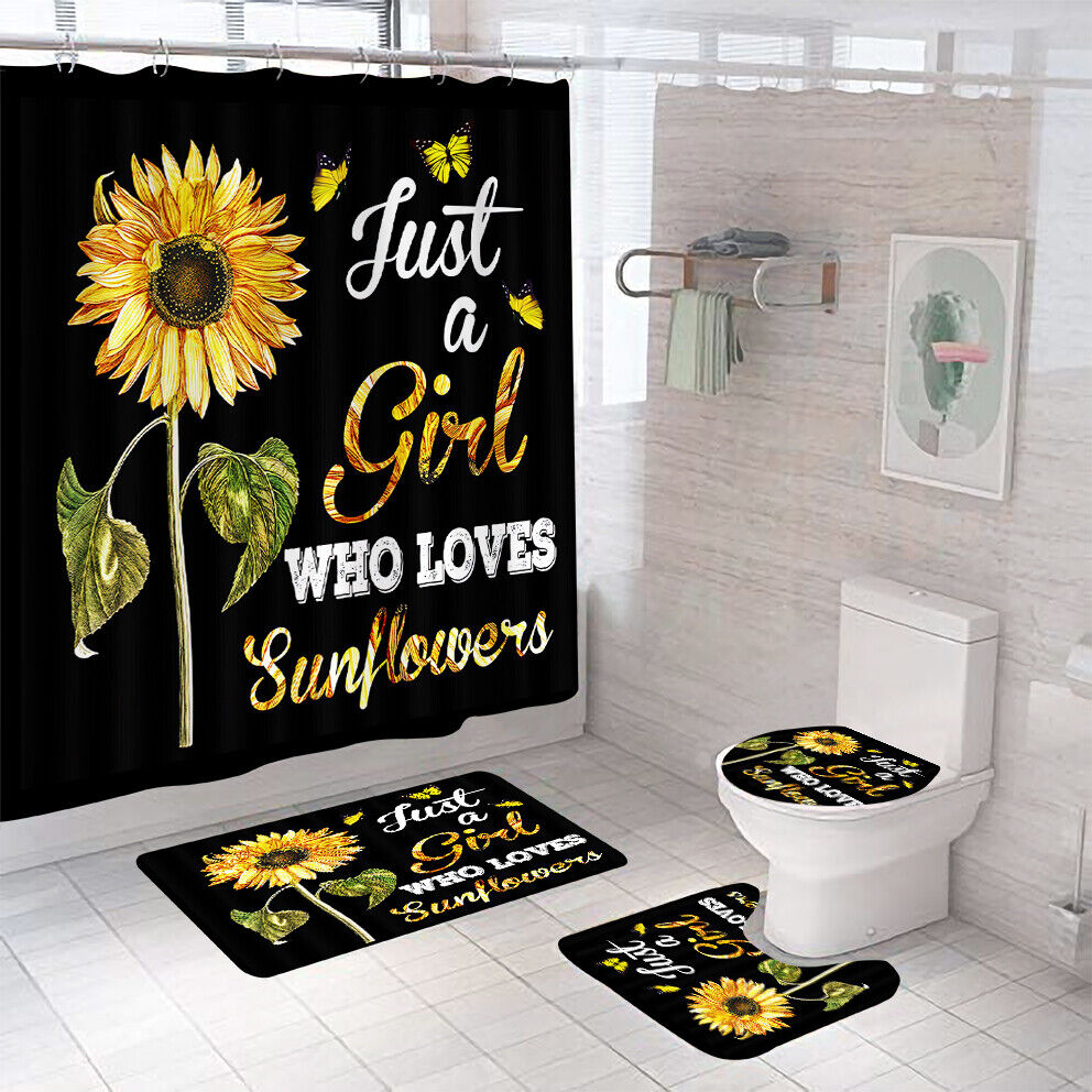 Sunflower Butterfly Shower Curtain - Brighten Up Your Bathroom With This Cheerful And Chic Shower Curtain