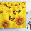 Sunflower Close-Up Details Shower Curtain For Bright Bathroom Decor