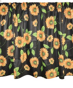 Sunflower Curtain Panel, Window Decor for Classroom, Bedroom, and Hotel, Full Size Curtain Set