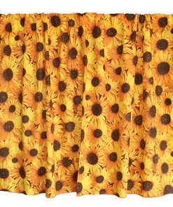 Sunflower Curtain Panel, Window Decor for Classroom, Bedroom, and Hotel, Full Size Curtain Set