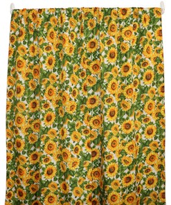 Sunflower Curtain Panel, Window Decor for Classroom, Bedroom, and Hotel, Full Size Curtain Set