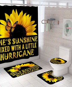 Sunflower Field Shower Curtain For A Sunny Bathroom Decor, Nature-Inspired Bathroom Accessories