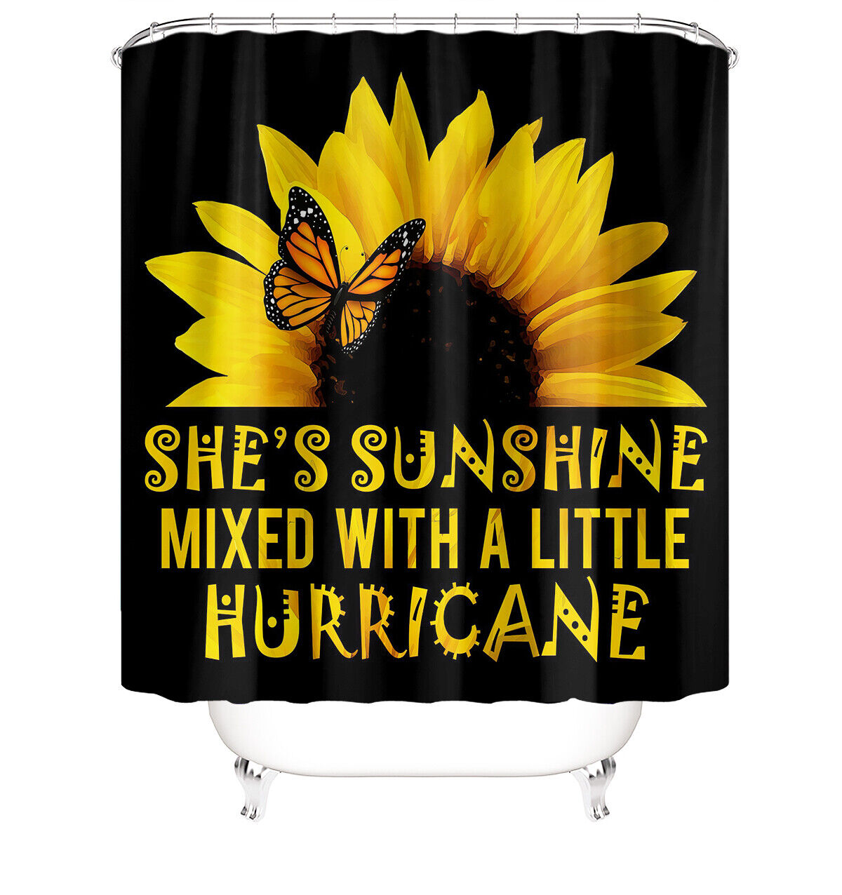 Sunflower Field Shower Curtain For A Sunny Bathroom Decor, Nature-Inspired Bathroom Accessories - Image 2
