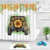 Sunflower Field Shower Curtain With Quotes