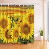 Sunflower Floral Sunset Shower Curtain - Waterproof Fabric, Beautiful Bathroom Decor with Floral Touches