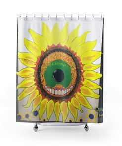 Sunflower Modern Art Print Shower CurtainFamous Artist Home Decor for Women & Art Lovers