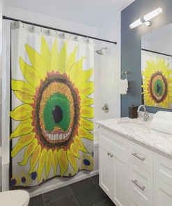 Sunflower Modern Art Print Shower CurtainFamous Artist Home Decor for Women & Art Lovers
