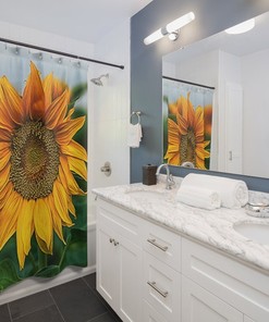 Sunflower Modern Farmhouse Shower Curtain - Perfect Wedding Gift