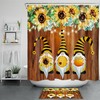 Sunflower Print Shower Curtain for Bathroom Decor