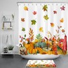 Sunflower Pumpkin Fall Nature Plant Floral Shower Curtain - Relive The Magic Of Autumn In Your Bathroom