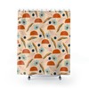 Sunflower Shower Curtain, Cloth Fabric Waterproof with Elegant Gold Spring Florals and Cartoon Butterfly Design
