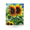 Sunflower Shower Curtain, Floral Bathroom Decor for Summer