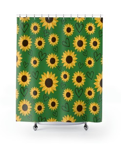 Sunflower Shower Curtain For Nature Lovers - For The Love Of Sunflowers