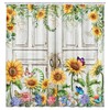 Sunflower Shower Curtain For Summer Bathroom Decor