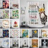 Sunflower Shower Curtain With Animals For Modern Farmhouse Effect In Your Bathroom