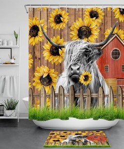Sunflower Smile Shower Curtain
