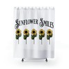Sunflower Smiles Shower Curtain, Wildflower Theme, Wedding or Bridal Gift, Unique Bathroom Decor