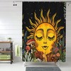 Sunflower Vintage Boho Trippy Floral Aesthetic Plant Art Mystical Sun Daisy Flower Mushroom Botanical Hippie Bathroom