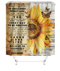 Sunflower Waterproof Shower Curtain Cover for a Sunny and Cheerful Bathroom