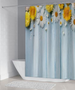 Sunflower Waterproof Shower Curtain For Bathtub Bathroom Farmhouse Decoration