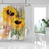 Sunflower Waterproof Shower Curtain for Colorful Bathrooms
