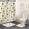 Sunflower Yellow Flower Colorful Shower Curtain For A Bright Bathroom Aesthetic