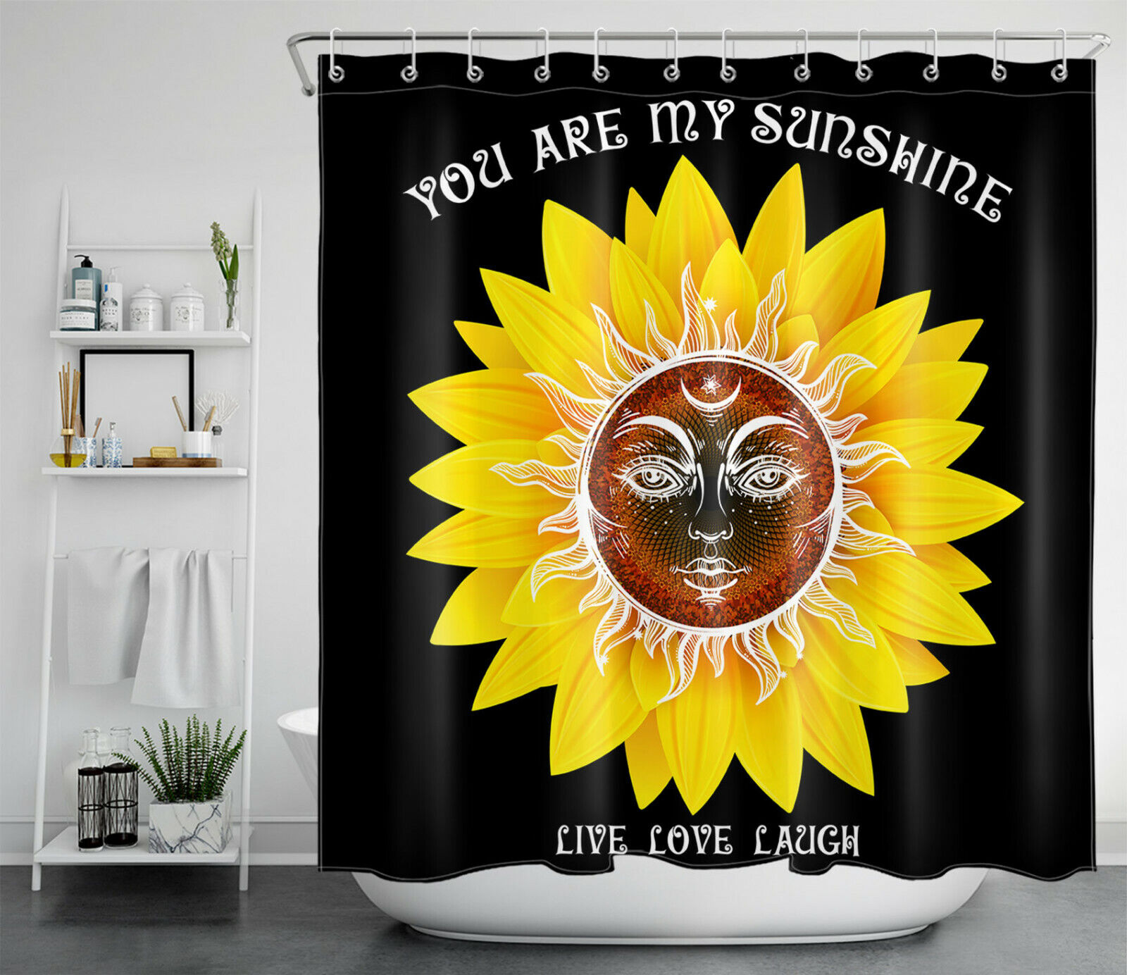 Sunflower You Are My Sunshine Boho Bathroom Accessory