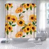Sunflower on Newspaper 3D Shower Curtain to Add An Artistic Touch to Your Bathroom