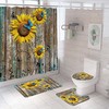 Sunflowers And Butterflies Shower Curtain - Vintage And Whimsical Design That'S Perfect For A Cozy And Relaxed Bathroom