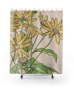 Sunflowers Decorative Shower Curtain For A Warm Welcome 