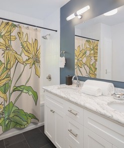Sunflowers Decorative Shower Curtain For A Warm Welcome