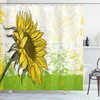 Sunflowers Floral Shower Curtain for a Sunny and Inviting Bathroom Atmosphere