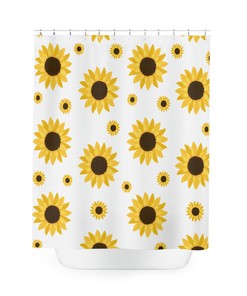 Sunflowers Print Shower Curtain for a Bright and Happy Bathroom Decor