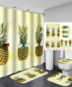 Sunglasses Pineapple Fruits Print Shower Curtain
