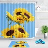 Sunny Day Sunflowers Fabric Shower Curtain for a Bright and Cheerful Bathroom