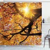 Sunny October Harvest Print Shower Curtain for a Warm and Welcoming Bathroom Atmosphere