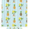 Sunny Pineapples and Coconut Trees Waterproof Shower Curtain 