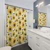 Sunny Sunflower Shower Curtain And Matching Bathmat For Cheerful Kids Bathroom Decor