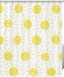 Sunny Yellow Shower Curtain to Brighten Up Your Bathroom