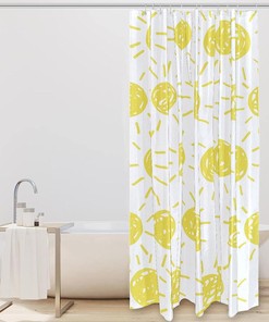 Sunny Yellow Shower Curtain to Brighten Up Your Bathroom