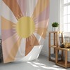 Sunny and Groovy Sun Shower Curtain, Unique Boho Style Bathroom Decor 