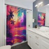 Sunrise Impressions Shower Curtain, Beach Themed Bathroom Decor For Early Risers