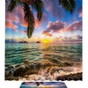 Sunrise In Hawaii Modern Shower Curtain With Beautiful Lanikai Kailua Print And Double Glide Shower Hooks