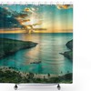 Sunrise Over Hawaii Sunbeams Through Clouds Shoreline Shower Curtain