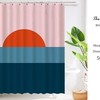 Sunrise at Sea Shower Curtain, Peaceful Water View Bathroom Decor, Waterproof and Washable 