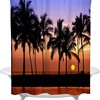 Sunset Coconut Tree Scenery Shower Curtain - Fabric Bath Curtain for Your Bathroom