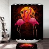 Sunset Flamingos Shower Curtain, Vibrant and Colorful for Your Beachy Bathroom